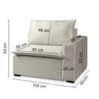 Sofá De Canto Modular Ibi 4 Lugares 280x195cm Em Veludo Cabec