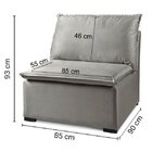 Sofá De Canto Modular Ibi 4 Lugares 280x195cm Em Veludo Cabec