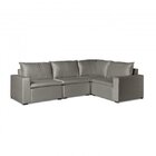 Sofá De Canto Modular Ibi 4 Lugares 280x195cm Em Veludo Cabec