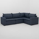 Sofá De Canto Modular Ibi 4 Lugares 280x195cm Jacquard Cabeca