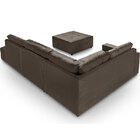 Sofá De Canto Mônaco Com Puff 6 Lugares – Golden Estofados -