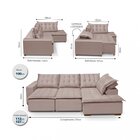 Sofá De Canto Montana 4 Lugares Retrátil Reclinável 2,70x1,98