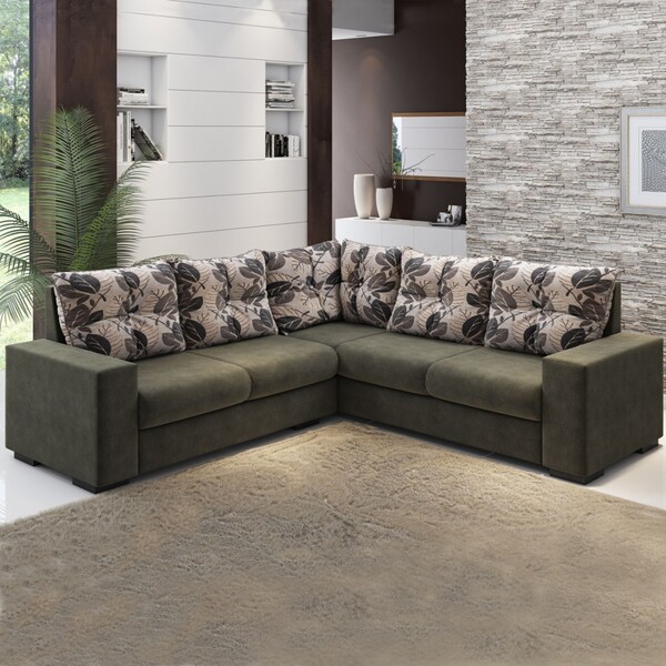 Sofá De Canto Nigro 4 Lugares Marrom/cacau - Vian