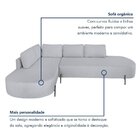 Sofá De Canto Orgânico 4 Lugares 265cm Base De Ferro Chaise E