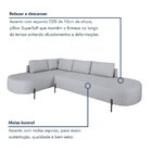 Sofá De Canto Orgânico 4 Lugares 265cm Base De Ferro Chaise E