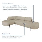 Sofá De Canto Orgânico 4 Lugares 265cm Base De Ferro Chaise E