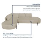 Sofá De Canto Orgânico 4 Lugares 265cm Base De Ferro Chaise E