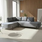 Sofá De Canto Orgânico 4 Lugares 265cm Base De Ferro Chaise E