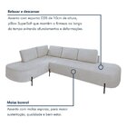Sofá De Canto Orgânico 4 Lugares 265cm Base De Ferro Chaise E