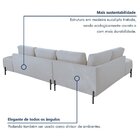 Sofá De Canto Orgânico 4 Lugares 265cm Base De Ferro Chaise E