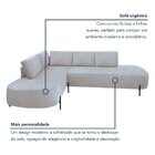 Sofá De Canto Orgânico 4 Lugares 265cm Base De Ferro Chaise E