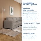 Sofá De Canto Orquídea 5 Lugares Em Linho Cabecasa Madeiraori