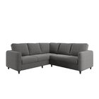 Sofá De Canto Orquídea 5 Lugares Em Veludo Cabecasa Madeiraor