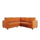 Sofá De Canto Orquídea 5 Lugares Em Veludo Cabecasa Madeiraor