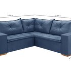 Sofá De Canto Parma  Azul