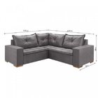 Sofá De Canto Parma  Cinza