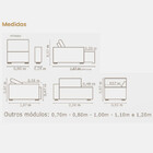 Sofá De Canto Pérola 3 88x2 08m Veludo Cinza Bianchi