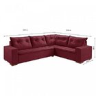 Sofá De Canto Potenza  Bordô