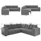 Sofá De Canto Retrátil 5 Lugares Veludo New Qatar Selmer