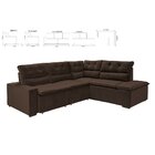 Sofá De Canto Retrátil E Reclinável 4 Lugares Versatto Umaflex