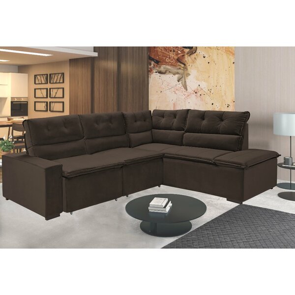 Sofá De Canto Retrátil E Reclinável 4 Lugares Versatto Umaflex