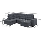 Sofá De Canto Retrátil E Reclinável 5 Lugares 310cm Belluno G