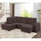 Sofá De Canto Retrátil E Reclinável 5 Lugares 310cm Belluno M