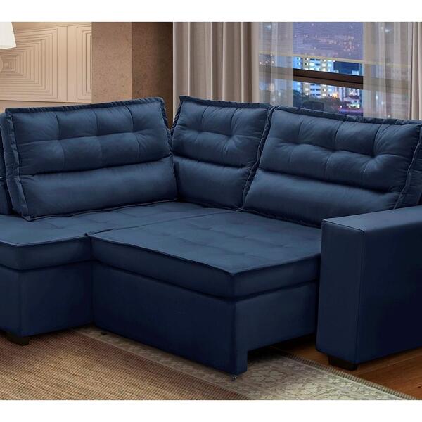 Sofá De Canto Retrátil E Reclinável Com Molas 2,50x2,00 Esq V