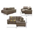 Sofá De Canto Retrátil E Reclinável Com Molas 2,50x2,00 Esq V