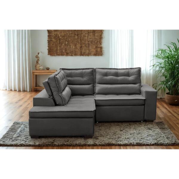 Sofá De Canto Retrátil E Reclinável Com Molas 2,50x2,00 Esque