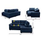 Sofá De Canto Retrátil E Reclinável Com Molas 2,50x2,00 Virgi