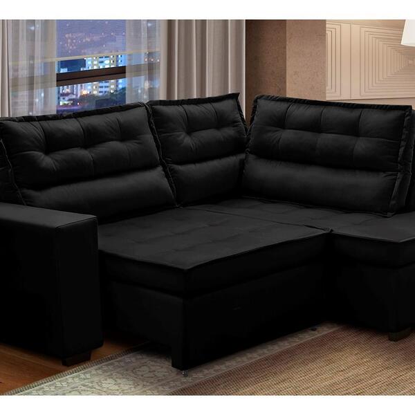 Sofá De Canto Retrátil E Reclinável Com Molas 2,50x2,00 Virgi