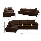 Sofá De Canto Retrátil E Reclinável Com Molas 3,00x2,00 Esq J