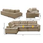 Sofá De Canto Retrátil E Reclinável Com Molas 3,00x2,00 Esque