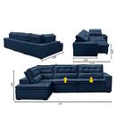 Sofá De Canto Retrátil E Reclinável Com Molas 3,00x2,00 Esque