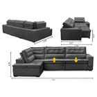 Sofá De Canto Retrátil E Reclinável Com Molas 3,00x2,00 Esque