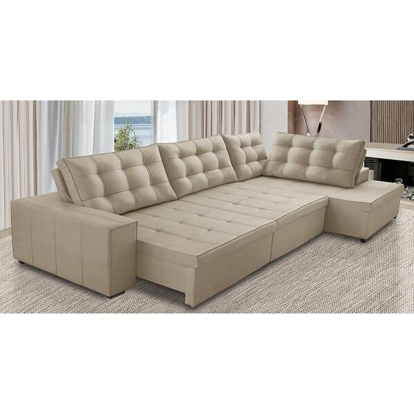 Sofá De Canto Retrátil E Reclinável Com Molas 3,00x2,00 Ld Ja