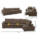 Sofá De Canto Retrátil E Reclinável Com Molas 3,00x2,00 Ld Ja