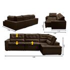 Sofá De Canto Retrátil E Reclinável Com Molas 3,00x2,00 Viena