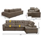 Sofá De Canto Retrátil E Reclinável Com Molas 3,00x2,00 Viena