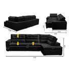 Sofá De Canto Retrátil E Reclinável Com Molas 3,00x2,00 Viena