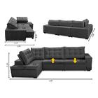 Sofá De Canto Retrátil E Reclinável Com Molas 3,40x2,00 Esq B