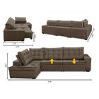 Sofá De Canto Retrátil E Reclinável Com Molas 3,40x2,00 Esq B