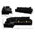 Sofá De Canto Retrátil E Reclinável Com Molas 3,40x2,00 Esq J