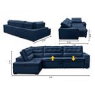 Sofá De Canto Retrátil E Reclinável Com Molas 3,40x2,00 Esq V