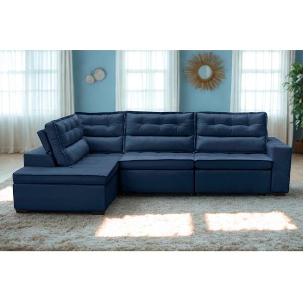 Sofá De Canto Retrátil E Reclinável Com Molas 3,40x2,00 Esque