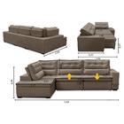 Sofá De Canto Retrátil E Reclinável Com Molas 3,40x2,00 Esque