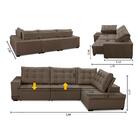 Sofá De Canto Retrátil E Reclinável Com Molas 3,40x2,00 Ld Ja