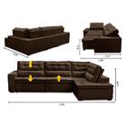 Sofá De Canto Retrátil E Reclinável Com Molas 3,40x2,00 Maríl