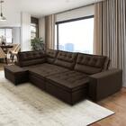 Sofá De Canto Retrátil E Reclinável Com Molas 3,40x2,00 Maríl